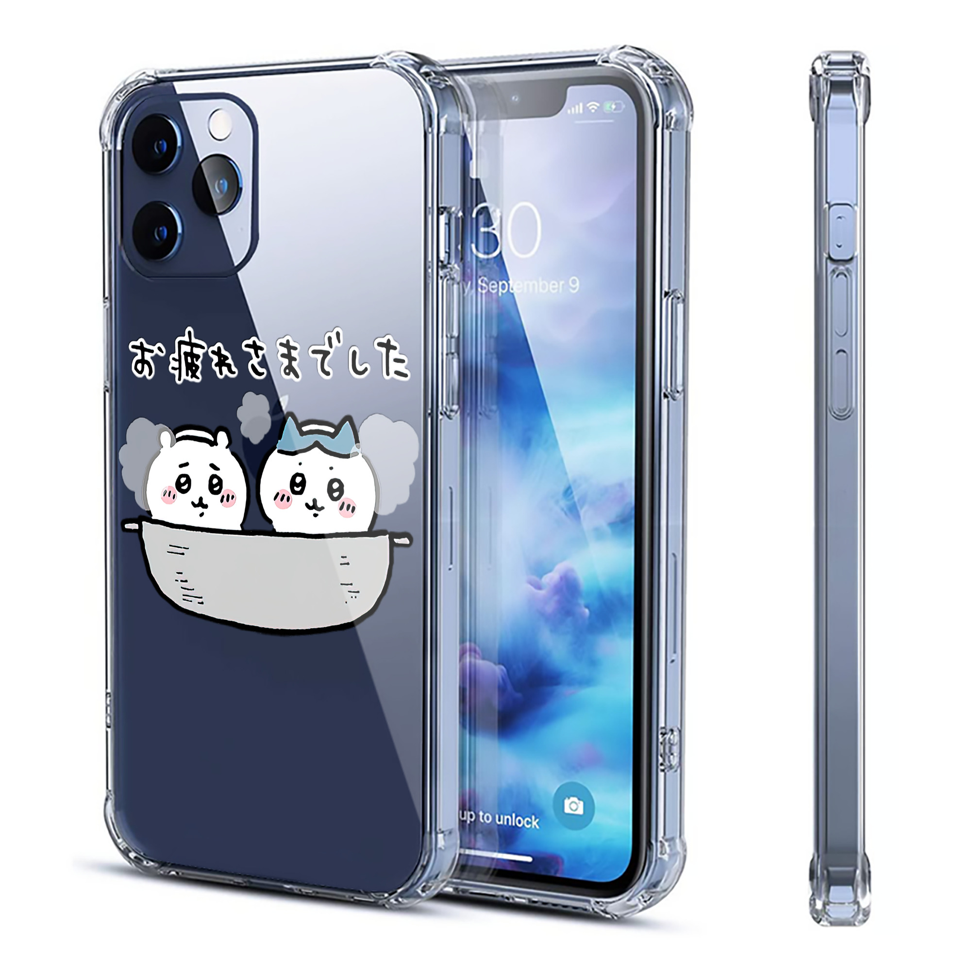 （画像用） ちいかわ ハチワレ Chii-kawa hachiware 【iPhone 12シリーズ対応】透明スマホケース（クリアソフトケース）